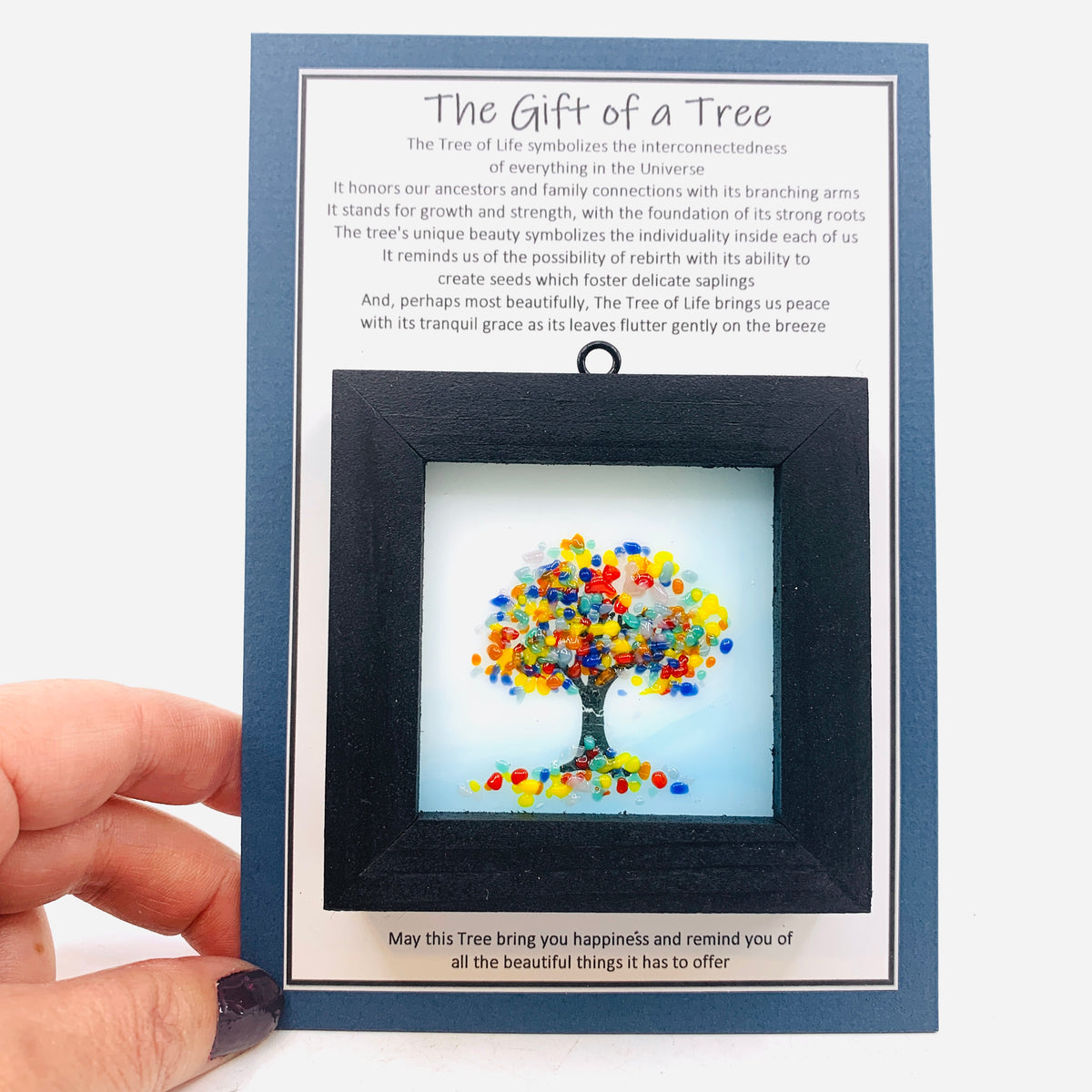 Fused Glass Tree of Life Shadow Box 180