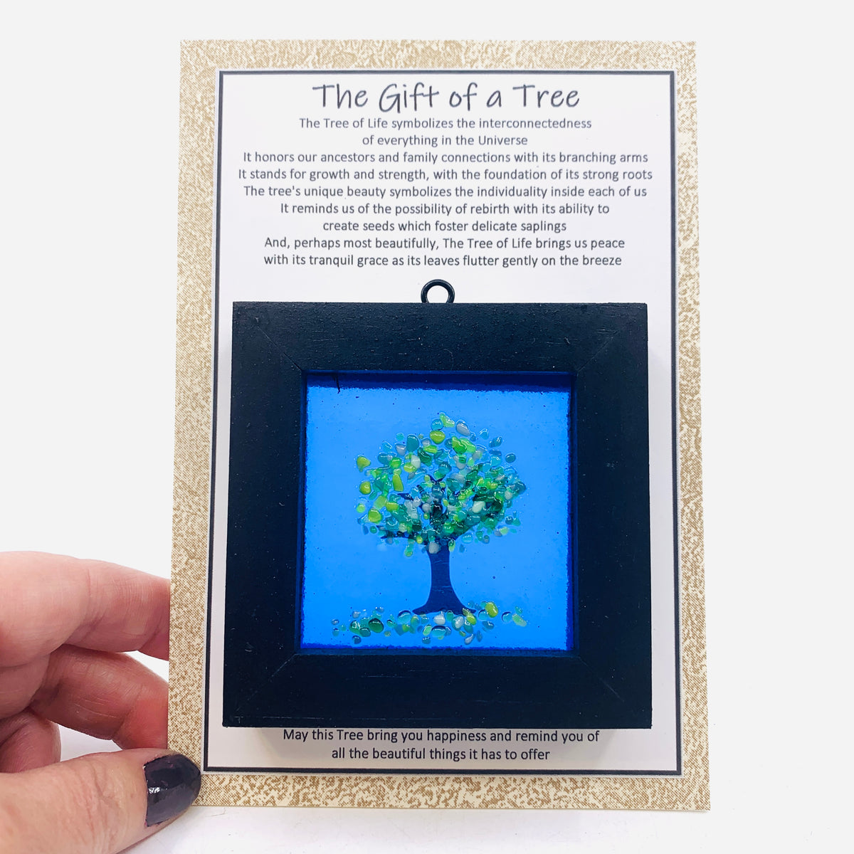 Fused Glass Tree of Life Shadow Box 183