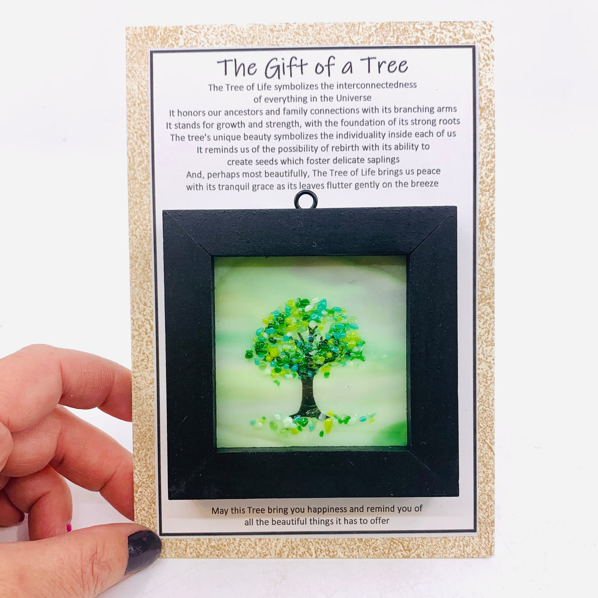 Fused Glass Tree of Life Shadow Box  223