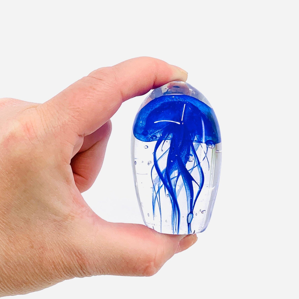 Glow in The Dark Jellyfish Paperweight Small 14, Blue B Decor Chesapeake Bay 