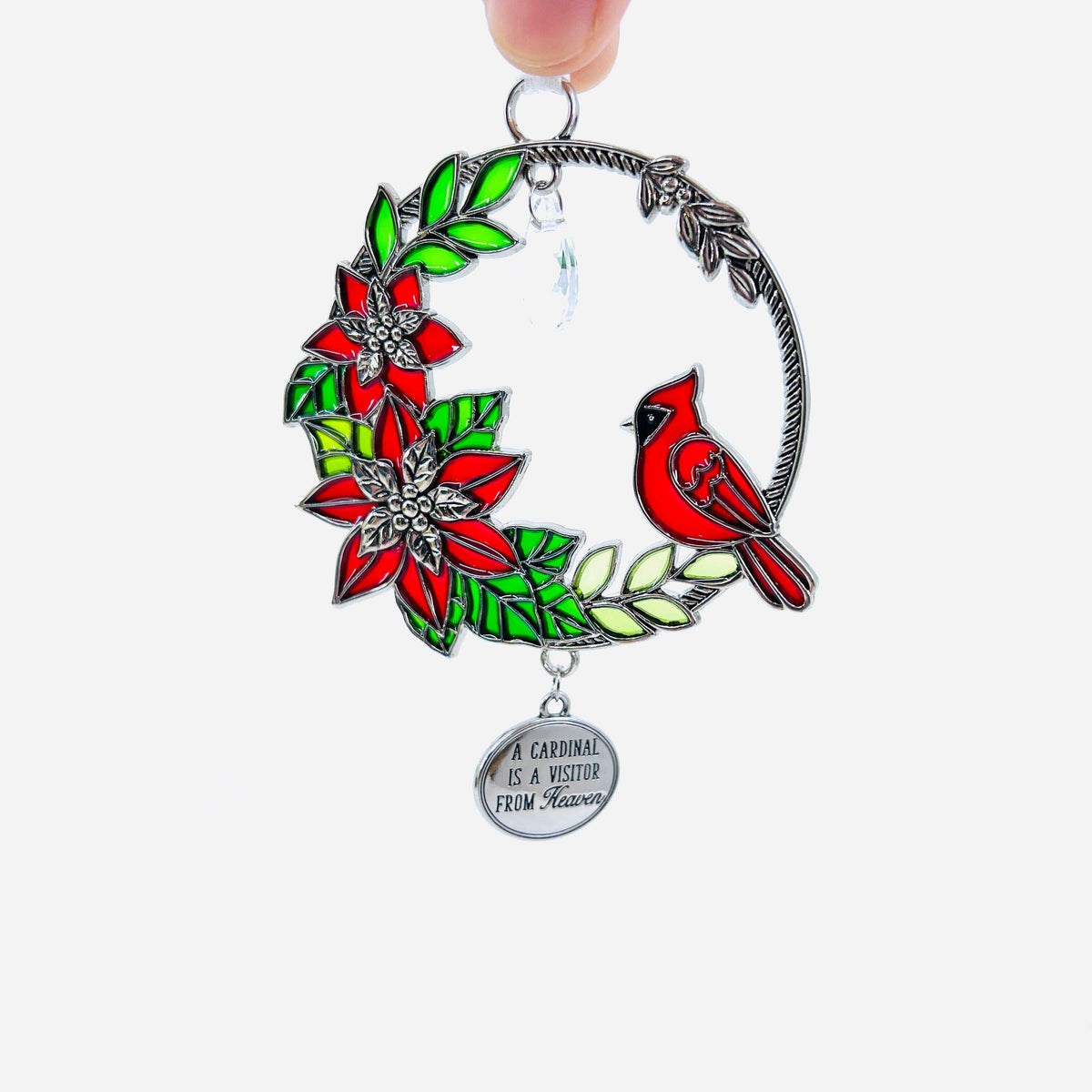 Metal Wreath Ornament - Cardinal Ornament GANZ 