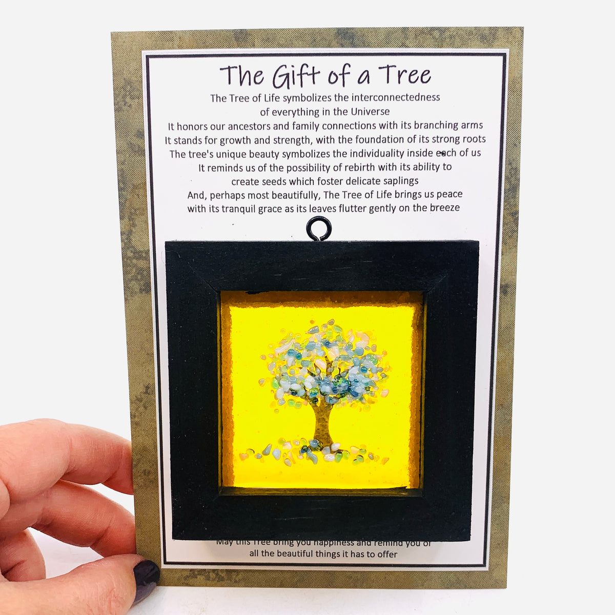 Fused Glass Tree of Life Shadow Box  228