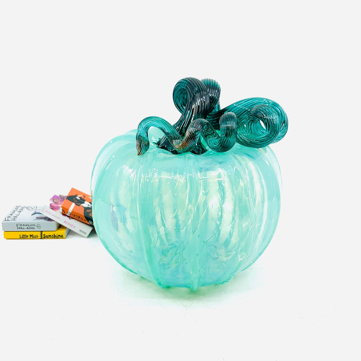 Overproduced Catalog Pumpkin - Tiffany Mint Gabby Luke Adams Glass Blowing Studio 