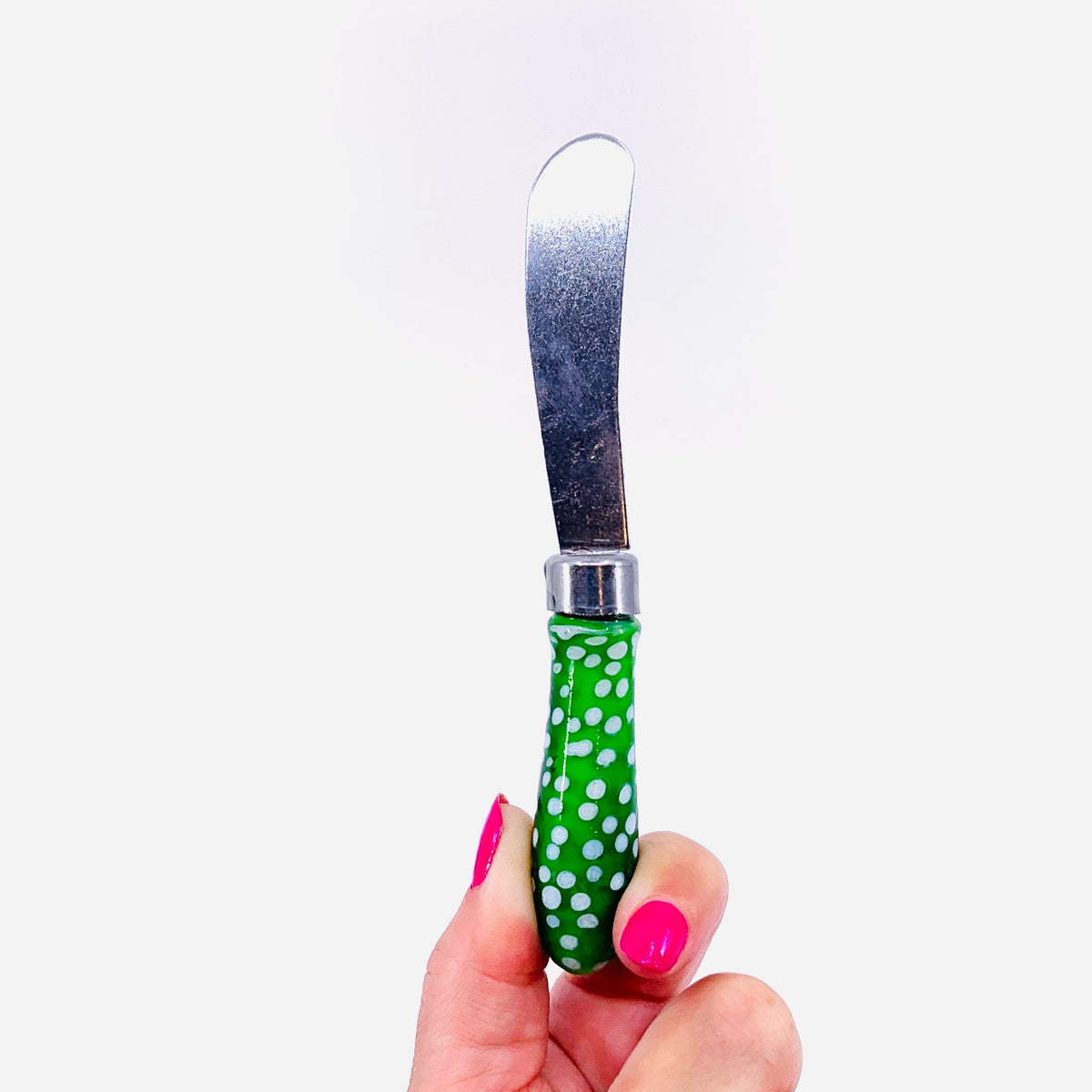 Polka Dot Glass Spreaders, Green Decor Gift Essentials 