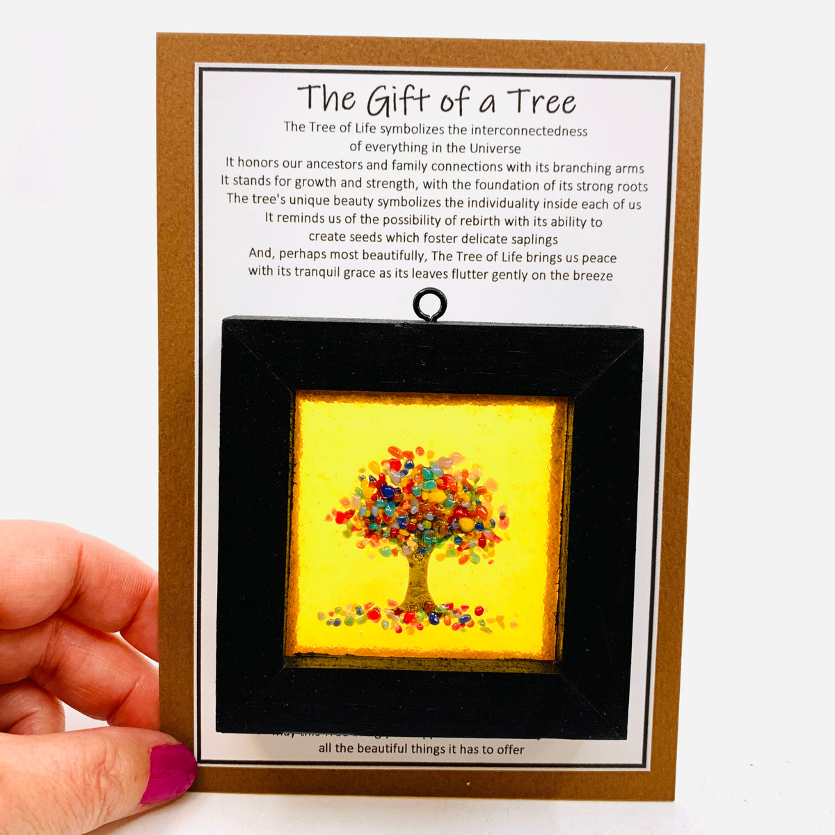 Fused Glass Tree of Life Shadow Box 29