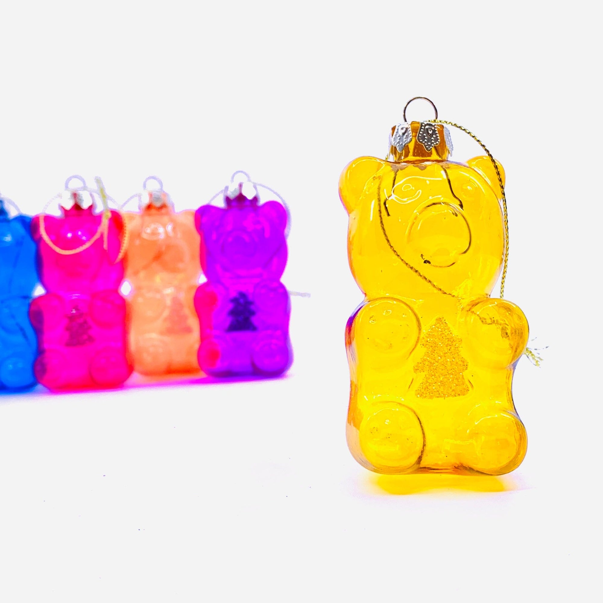 Glass Gummy Bear Ornament 40 Ornament One Hundred 80 Degrees Yellow 