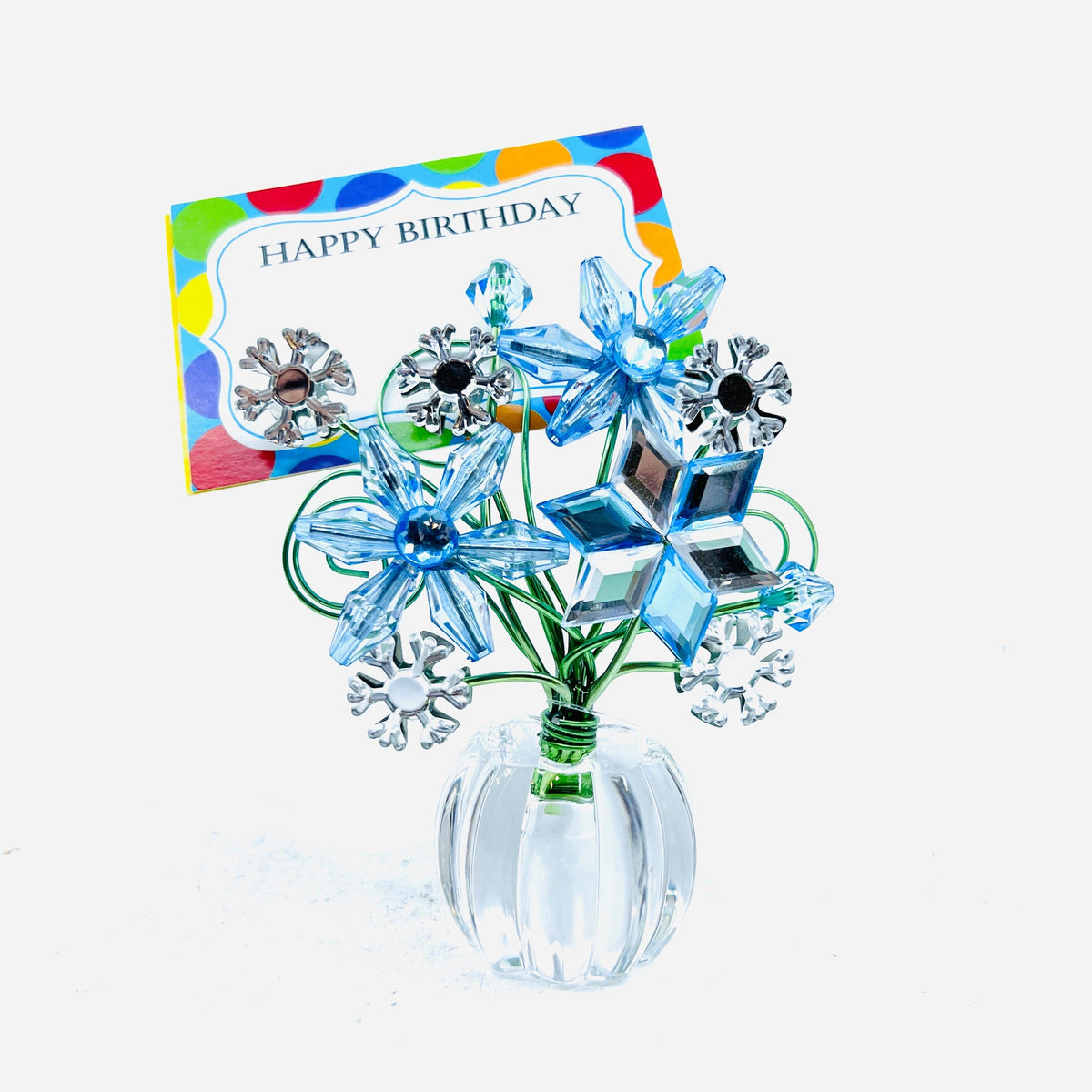 Acrylic Bouquet, Cerulean Skies Decor GANZ 