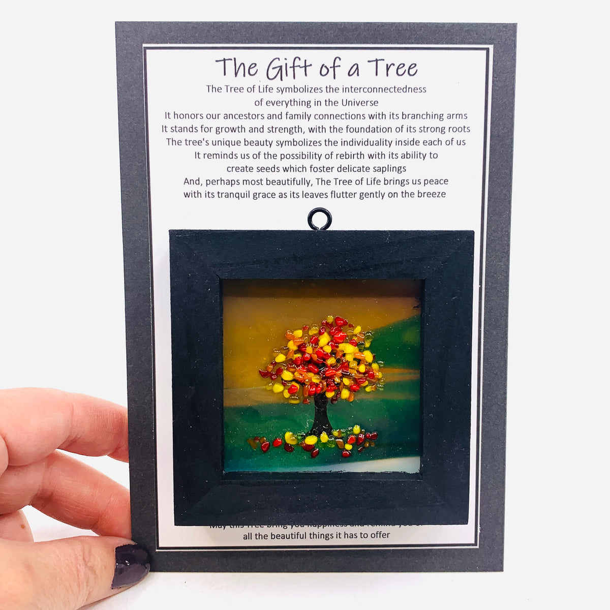 Fused Glass Tree of Life Shadow Box  217