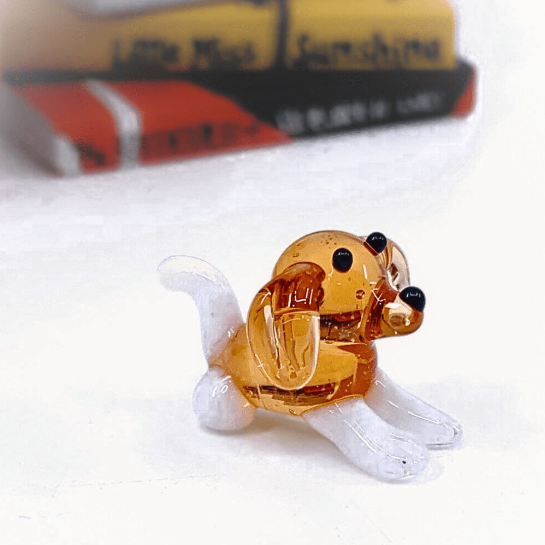 Tiny Glass Puppy Miniature GANZ 