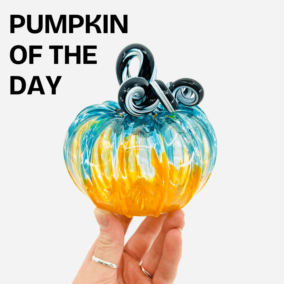 Crisp Fall Day Squat Pumpkin Inspo Luke Adams Glass Blowing Studio 