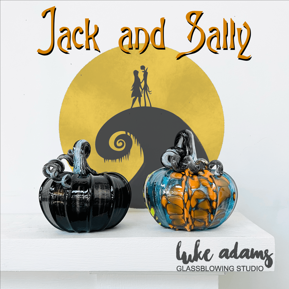 Jack and Sally Daily Pumpkin Set Inspo Luke Adams Glass Blowing Studio 