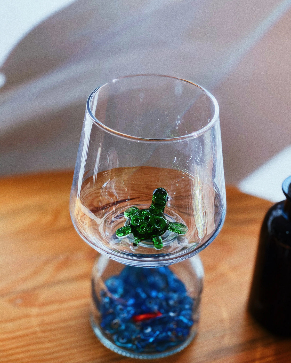 Tiny Animal Wine Glass, Turtle Decor MiniZoo 