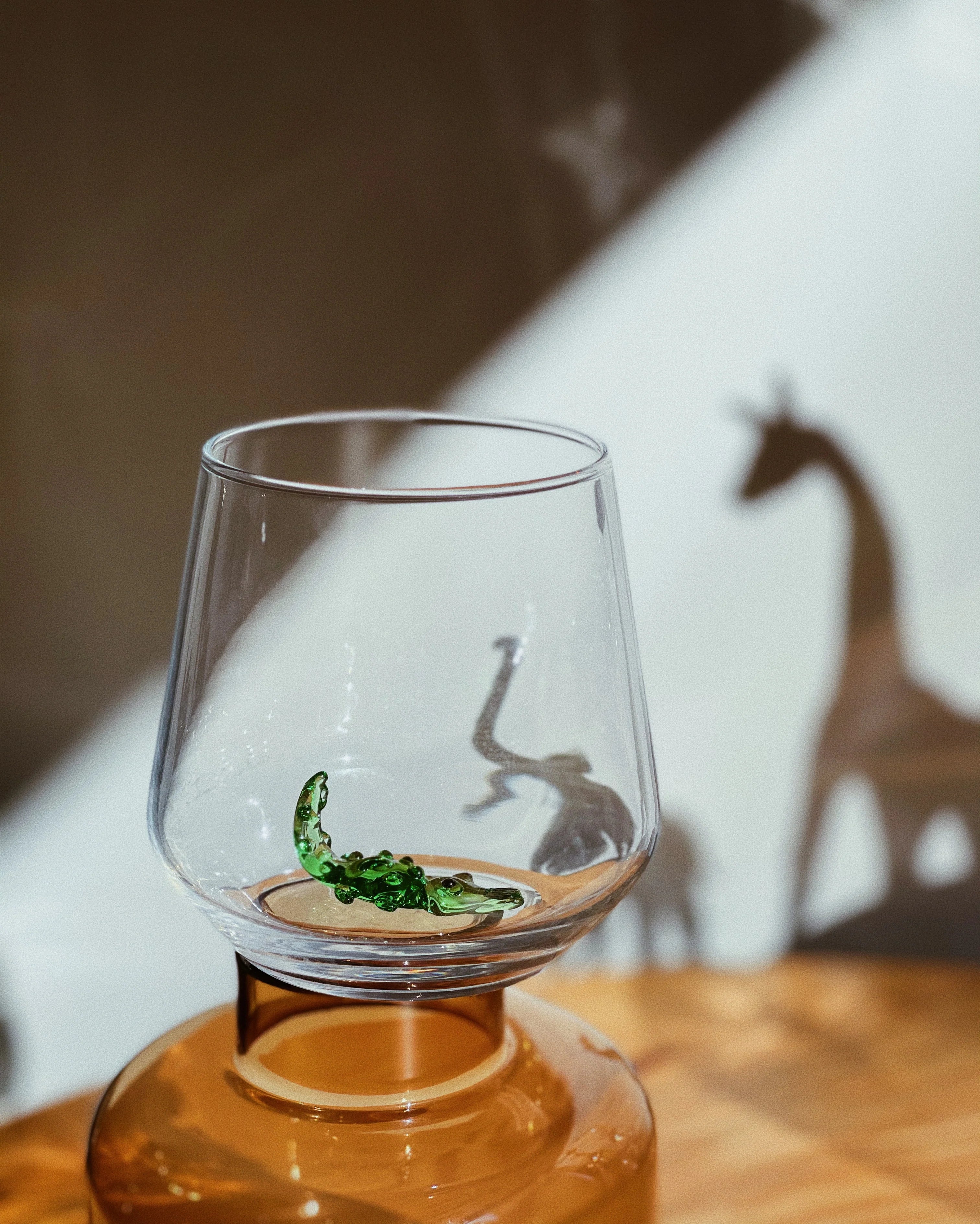 Tiny Animal Wine Glass, Ghost - Luke Adams Glass Blowing Studio