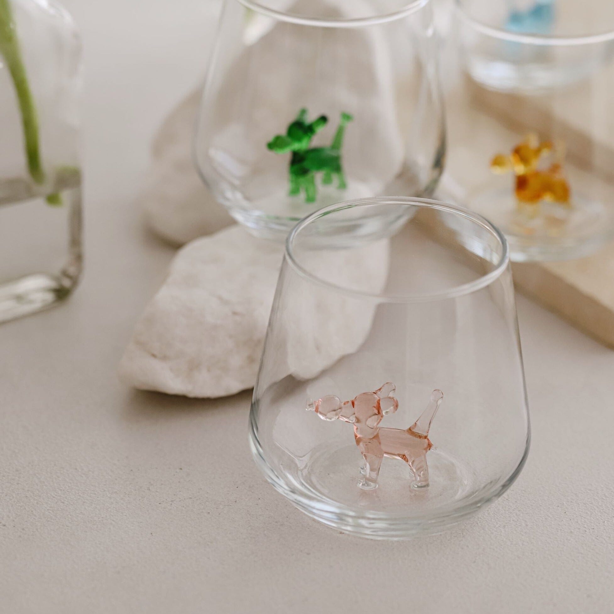 Tiny Animal Wine Glass, Ghost - Luke Adams Glass Blowing Studio