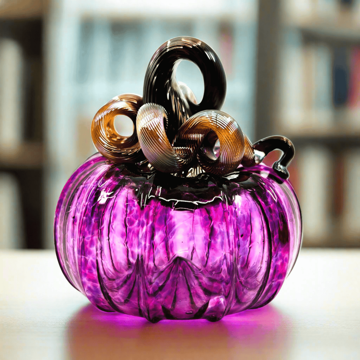 Mini Pumpkin, Alexandrite Pumpkin Luke Adams Glass Blowing Studio 