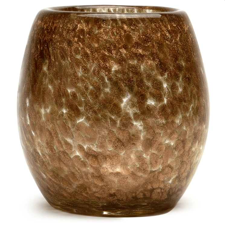 Handblown Artisanal Votive Holder, Copper Dynasty 