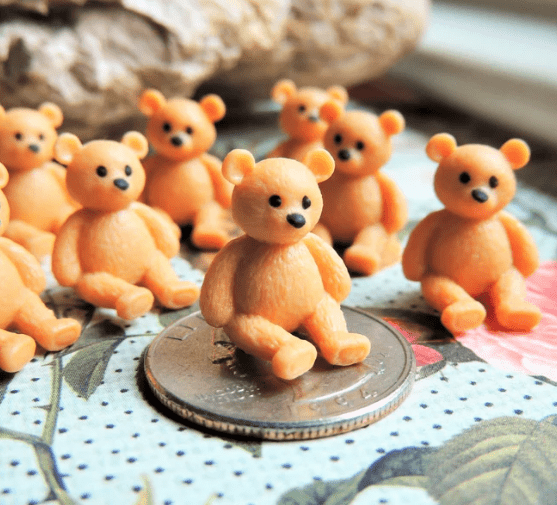 Tiny Rubber Teddy Bear Safari Ltd 