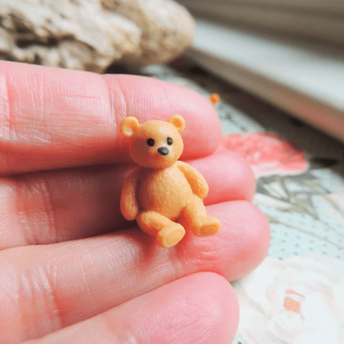 Tiny Rubber Teddy Bear Safari Ltd 