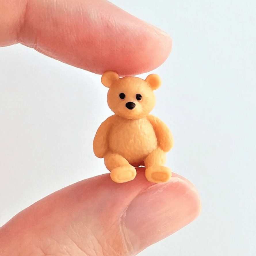 Tiny Rubber Teddy Bear Safari Ltd 