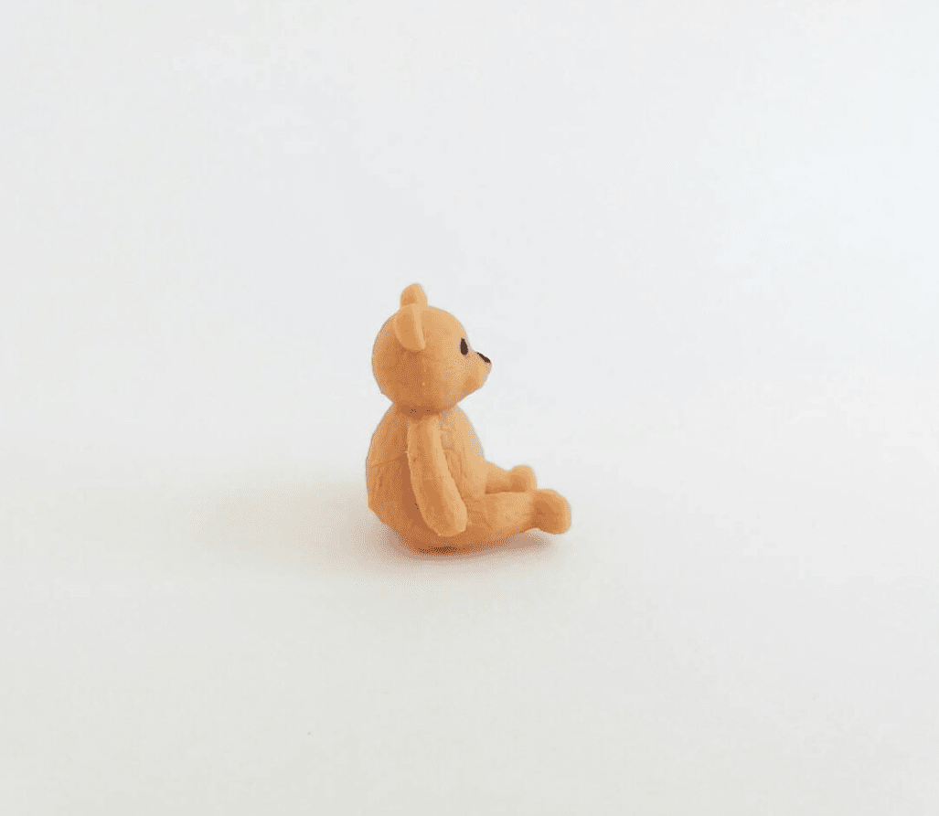 Tiny Rubber Teddy Bear Safari Ltd 