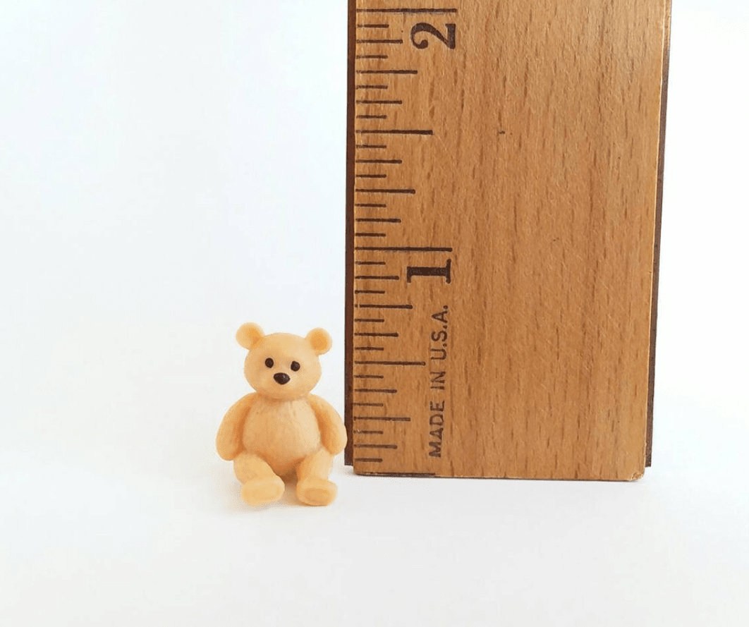 Tiny Rubber Teddy Bear Safari Ltd 