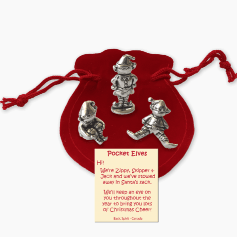 Miniature 3pc. Pewter Pocket Elves Set Miniature Basic Spirit 