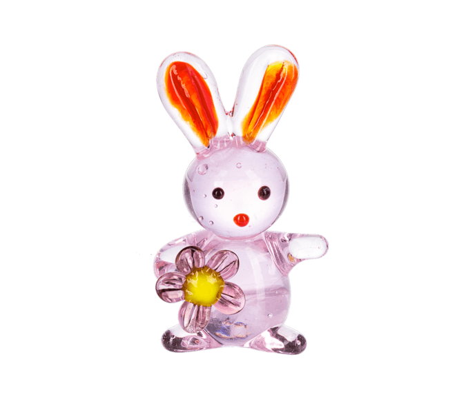 Tiny Glass Spring Time Bunny 58 Miniature GANZ 