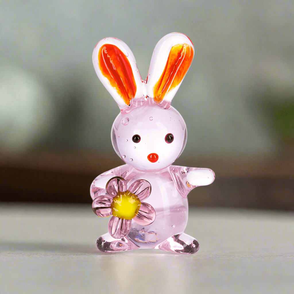 Tiny Glass Spring Time Bunny 58 Miniature GANZ 