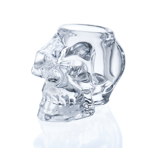 Blown Glass Halloween Skull Votive Diamond Star 