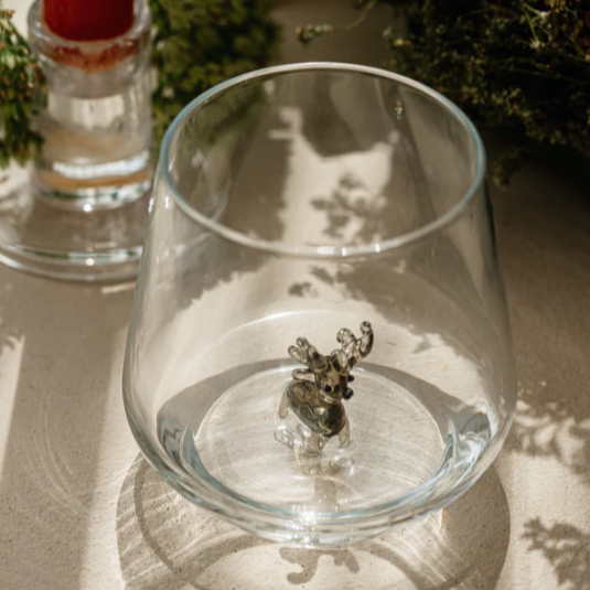 Tiny Animal Wine Glass, Moose