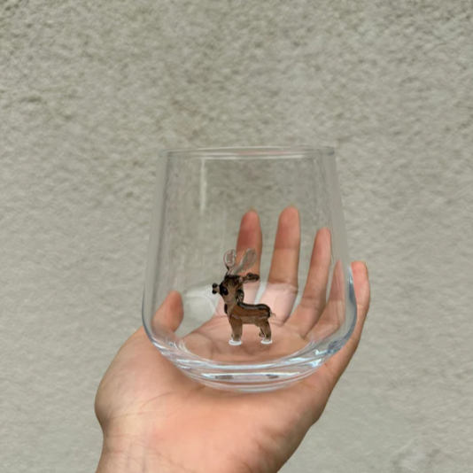 Tiny Animal Wine Glass, Moose