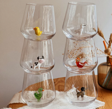 Tiny Animal Wine Glass, Sheep