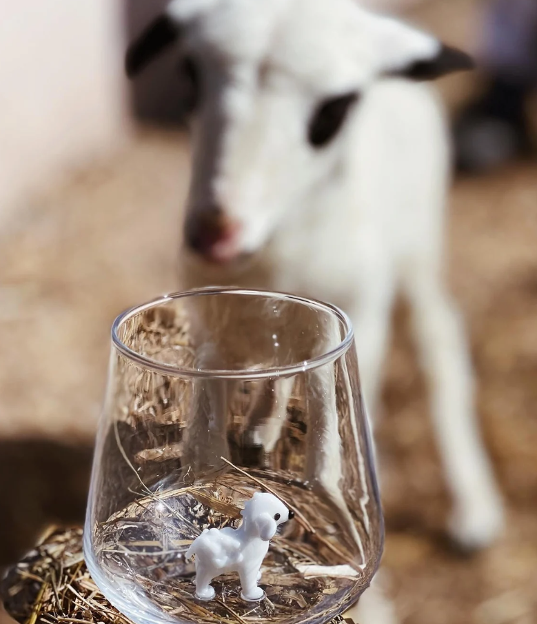 Tiny Animal Wine Glass, Sheep