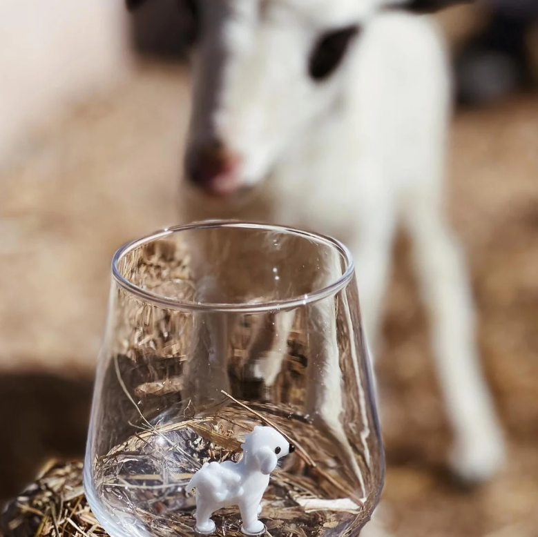 Tiny Animal Wine Glass, Sheep