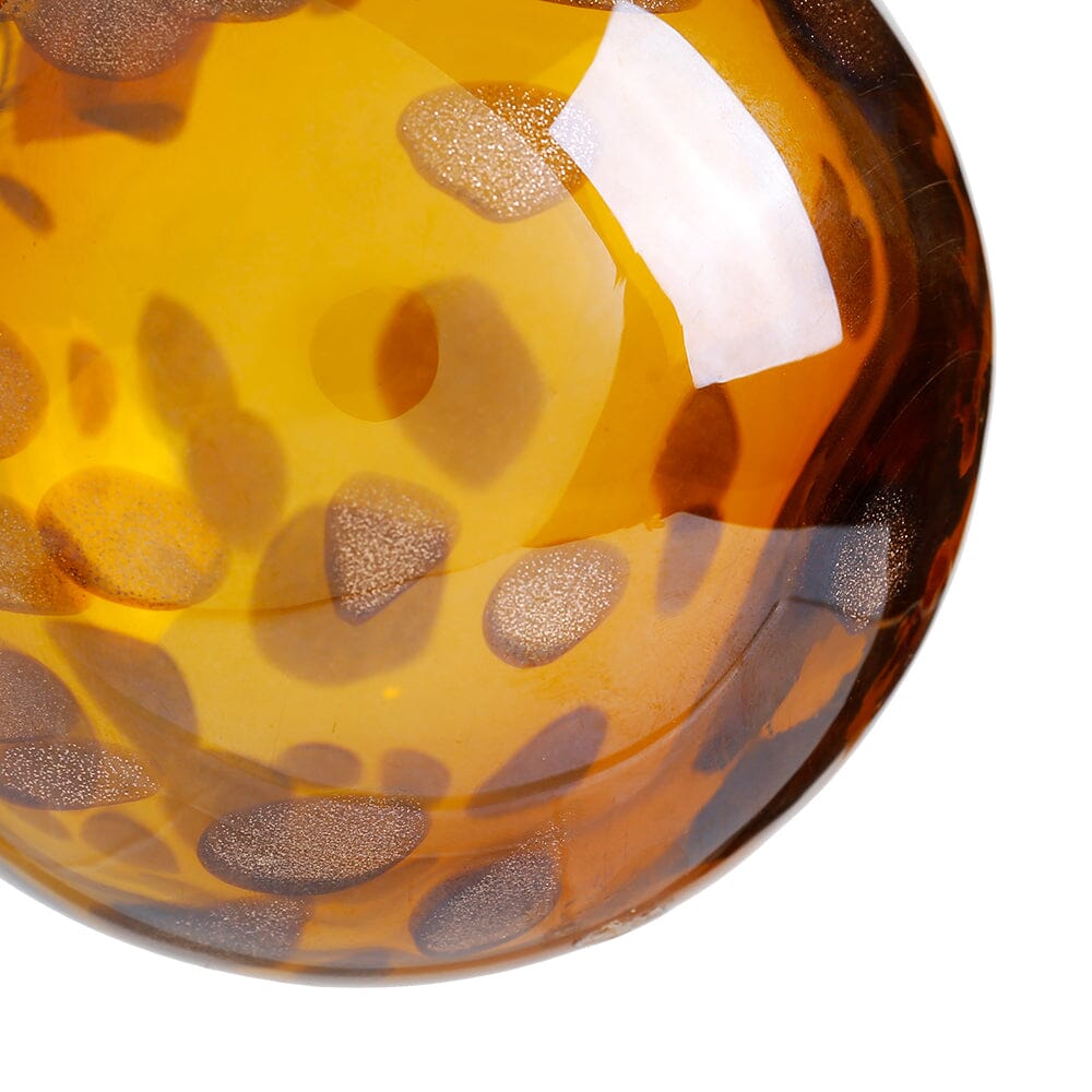 Hand Blown Glass Baubles, Leopard Diamond Star 