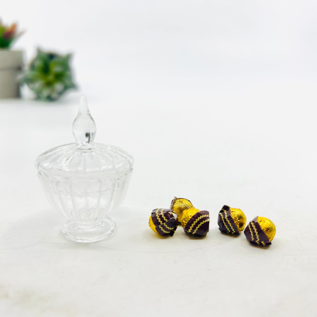 Nana&#39;s Tiniest Glass Candy Dish, Ferrero Rocher Miniature - 