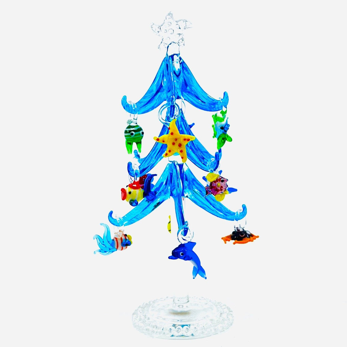 Ultimate Glass Miniature Christmas Tree 6 “Sea Life” Decor Gift Essentials 