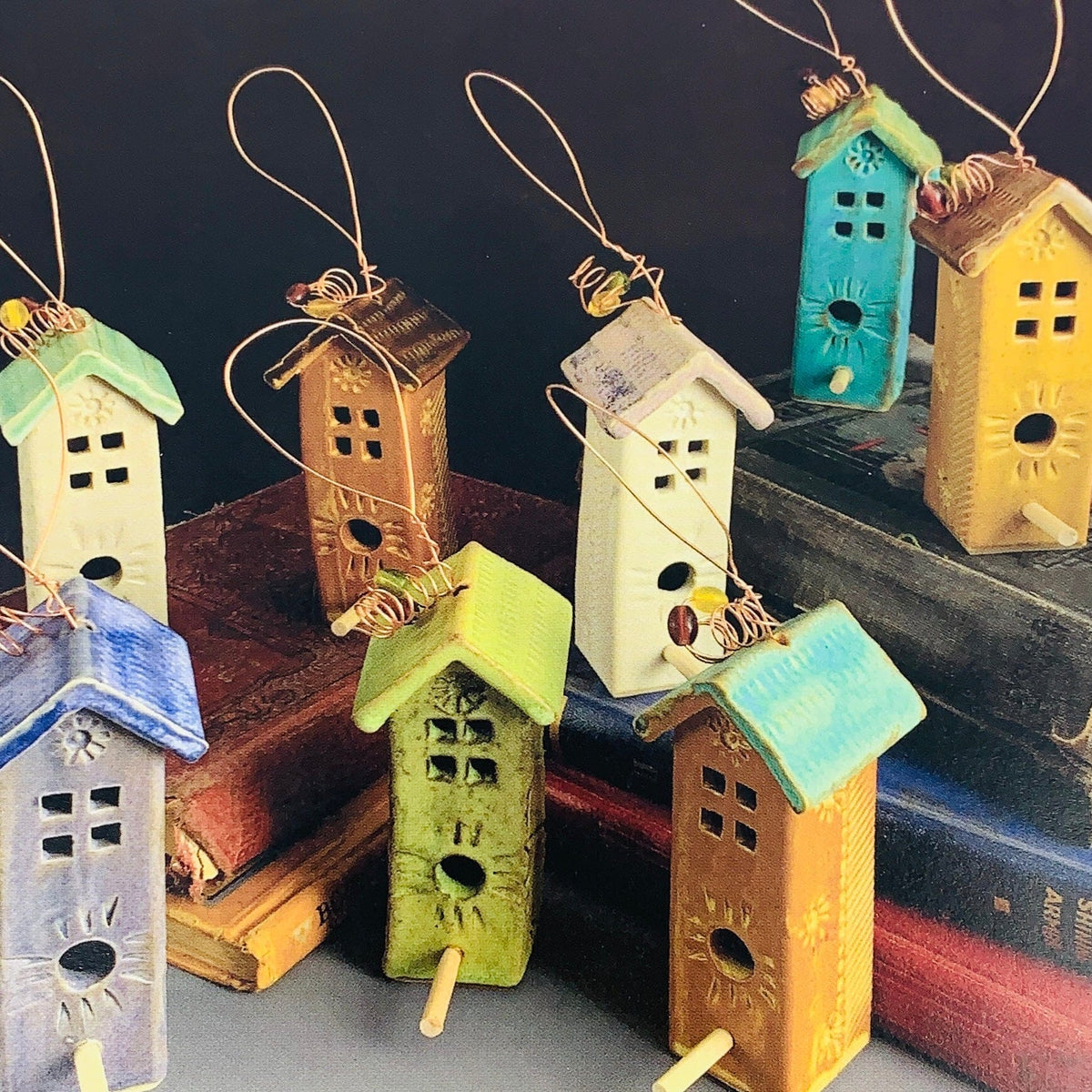 Hanging Clay Bird House, 12 Decor Macone Clay 