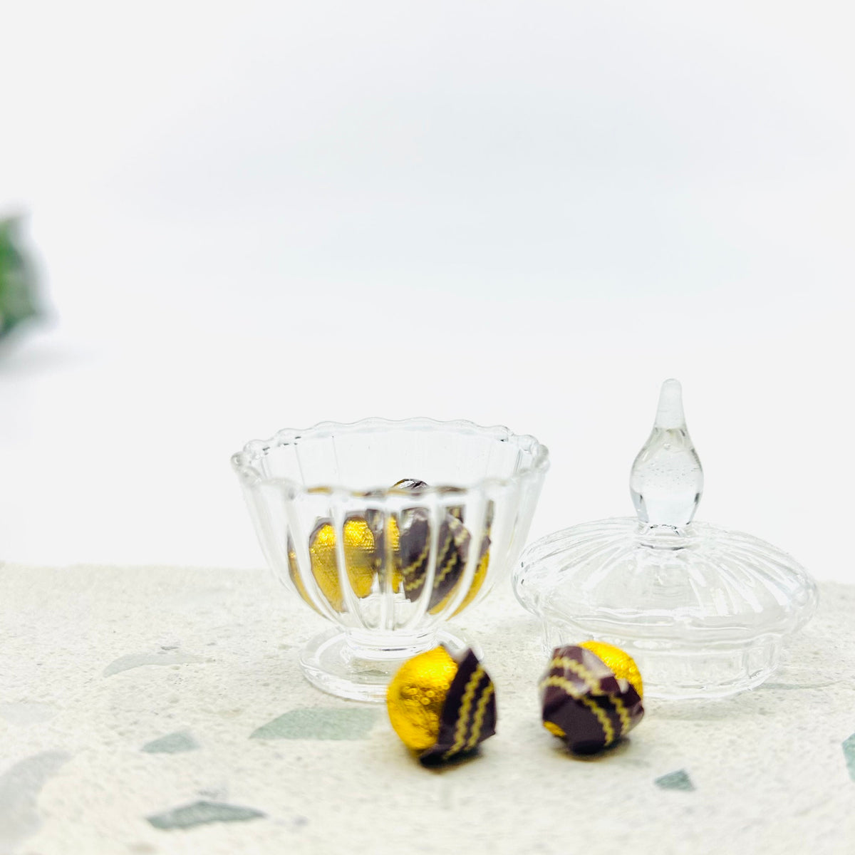 Nana&#39;s Tiniest Glass Candy Dish, Ferrero Rocher Miniature - 