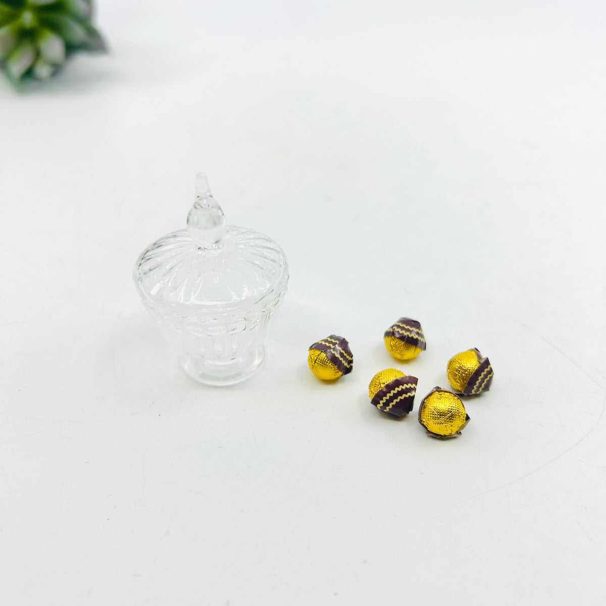 Nana&#39;s Tiniest Glass Candy Dish, Ferrero Rocher Miniature - 