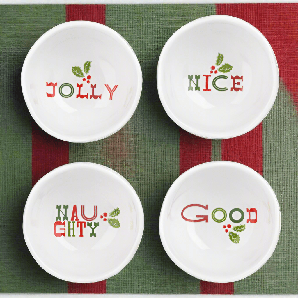 Holiday Tidbit Bowls Decor GANZ 