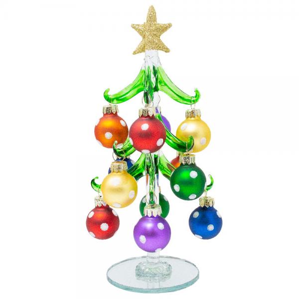 Glass Polka Dot Christmas Tree 11