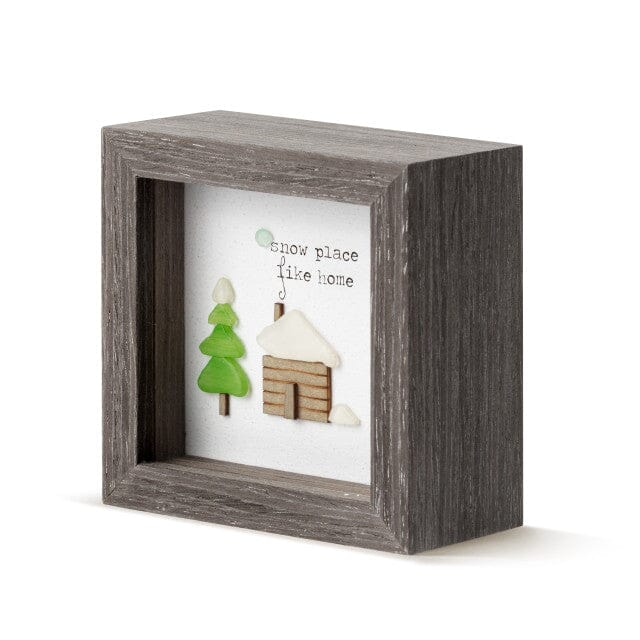 Shadow Box Frame, Snow Place Like Home Decor Demdaco 