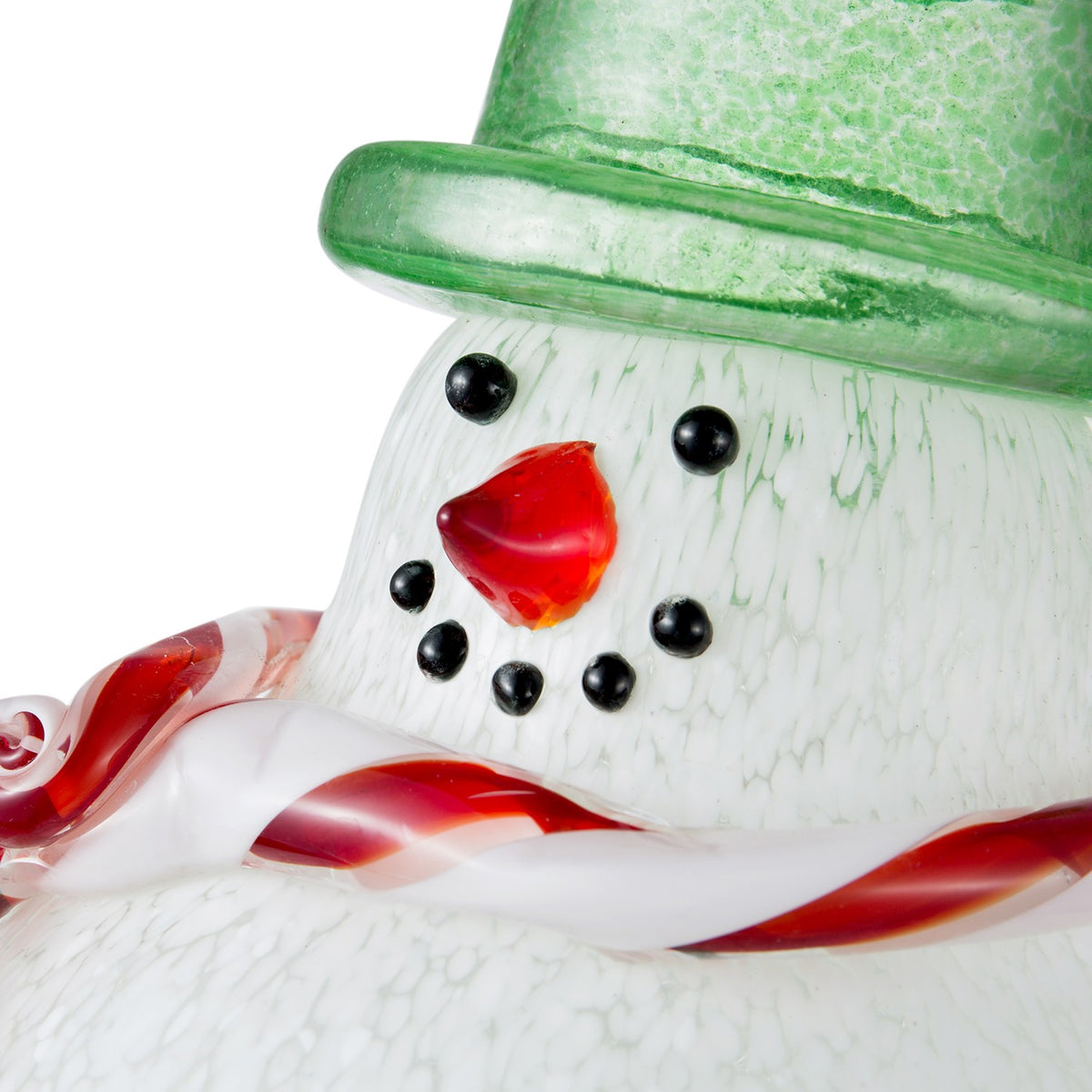 Blown Glass Snowman- Green Hat