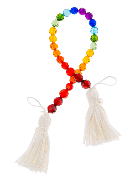 Rainbow Acrylic Tassel Garland Decor