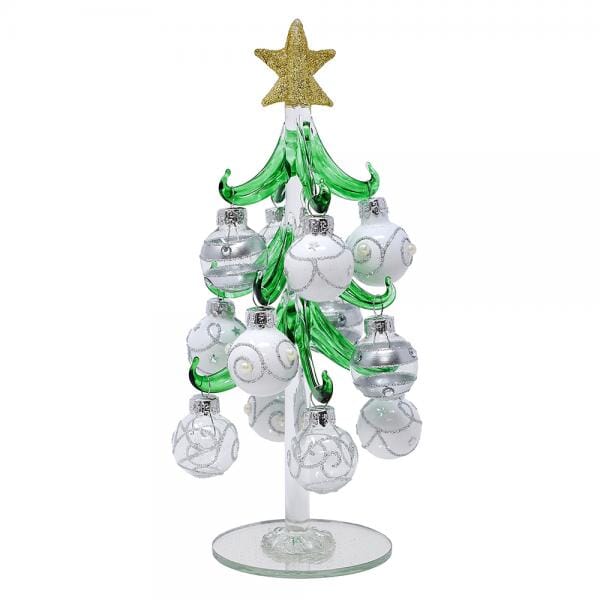 Glass Whimsical White Tree 3 - Luke Adams Glass Blowing Studio