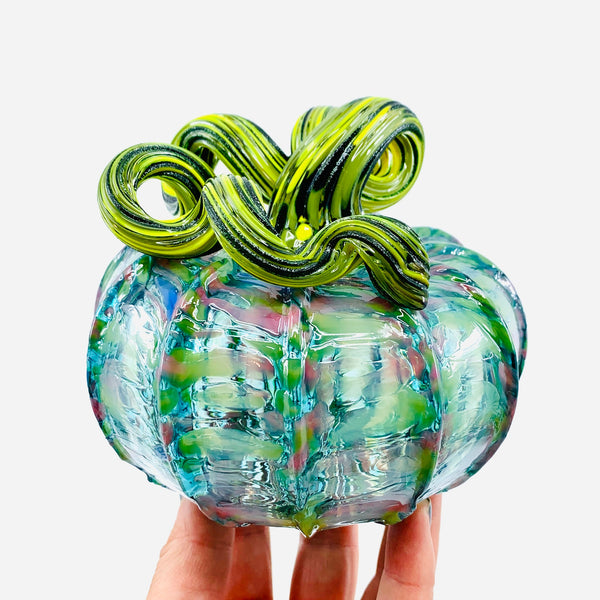 Monet Squat Pumpkin - Luke Adams Glass Blowing Studio