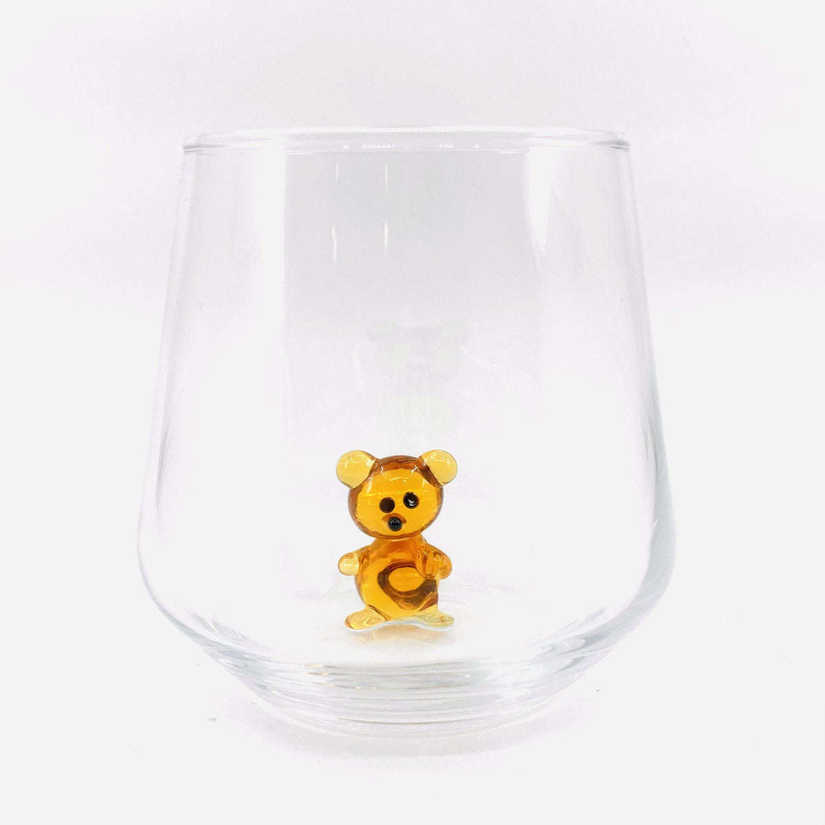 Tiny Animal Drinking Glass - Teddy Bear MiniZoo 