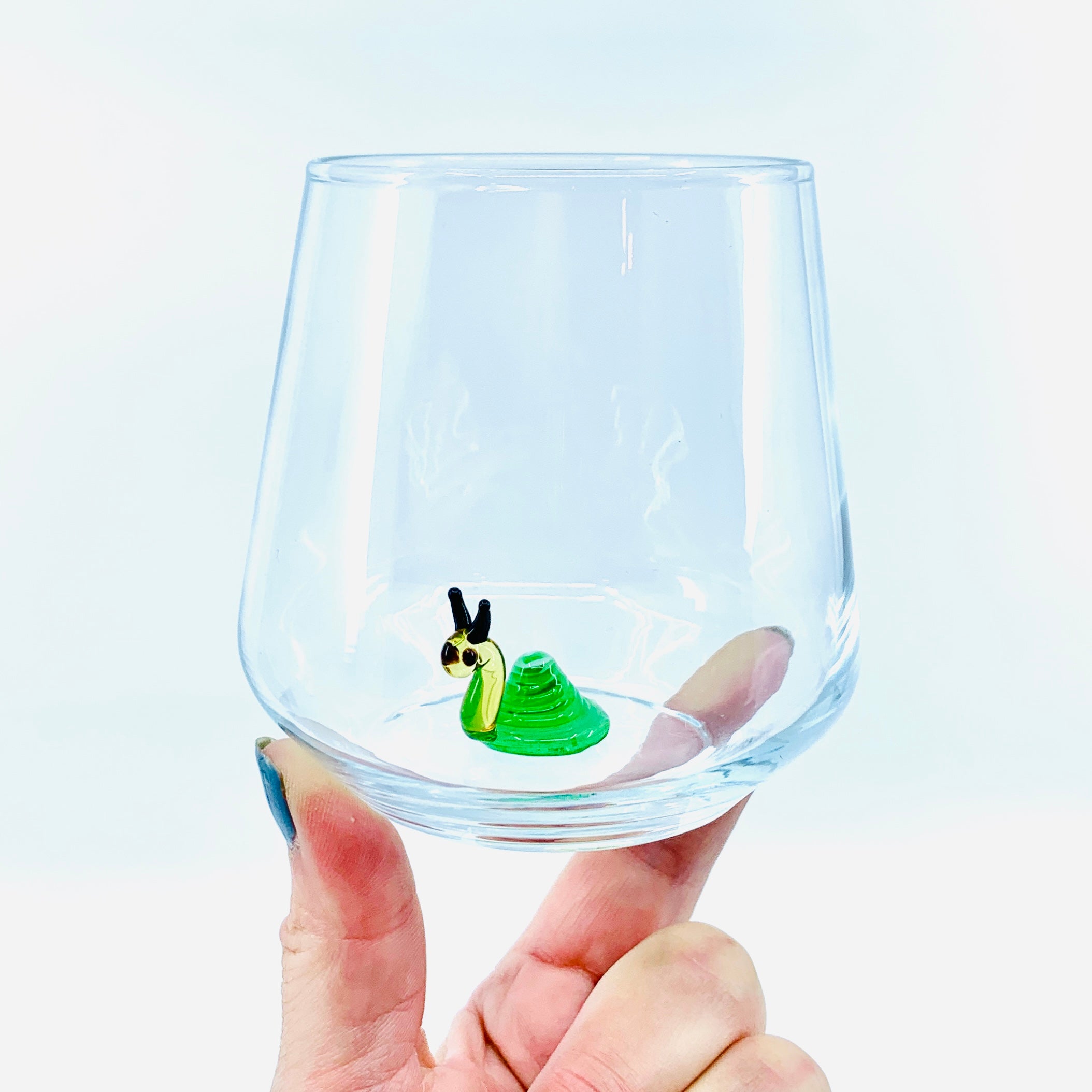 Tiny Animal Wine Glass, Ricky Mouse - Luke Adams Glass Blowing Studio