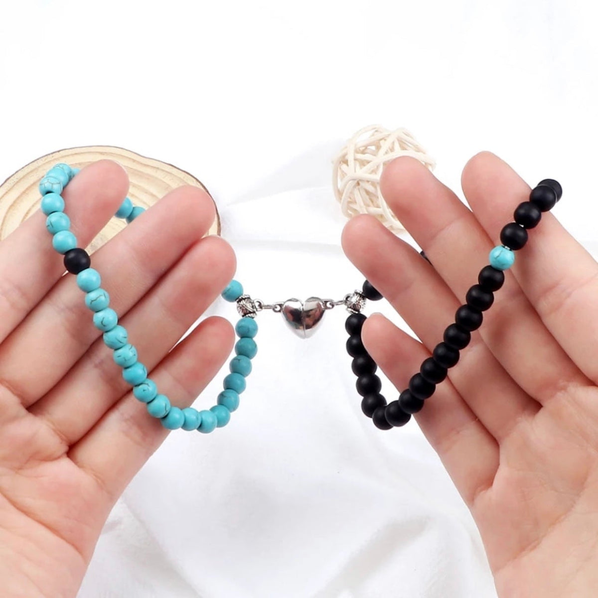 Amazon.com: LEGENSTAR Couples Bracelet Necklace Set Heart Shaped  MagneticNecklace and Matching Bracelets for Couples 4PCS(Couples Necklace+Couples  Bracelets: Clothing, Shoes & Jewelry